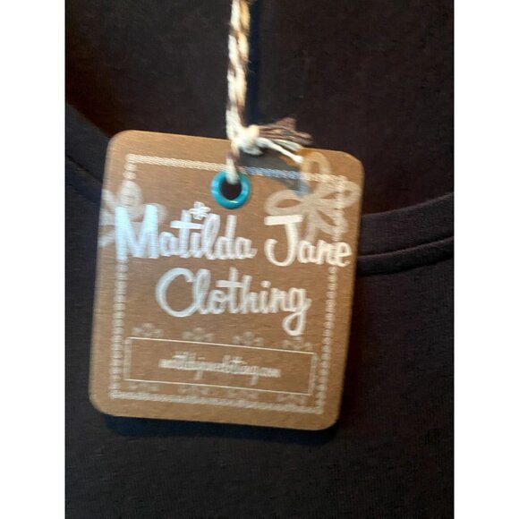 Matilda Jane shirt Dress Size S Mini NWT Lagenlook Capsule Wardrobe Black - Picture 6 of 12